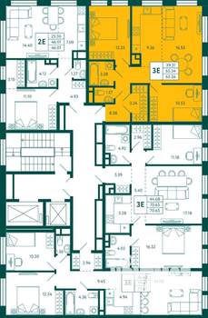2-к квартира, вторичка, 65м2, 16/18 этаж