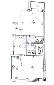 2-к квартира, вторичка, 74м2, 4/6 этаж