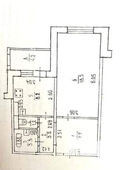 1-к квартира, вторичка, 42м2, 9/10 этаж
