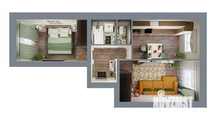 2-к квартира, вторичка, 58м2, 1/5 этаж