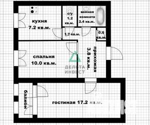 2-к квартира, вторичка, 45м2, 8/9 этаж