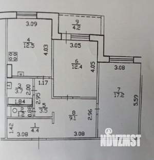 2-к квартира, вторичка, 64м2, 7/12 этаж