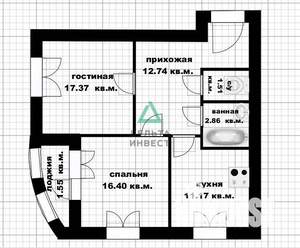 2-к квартира, вторичка, 63м2, 16/24 этаж