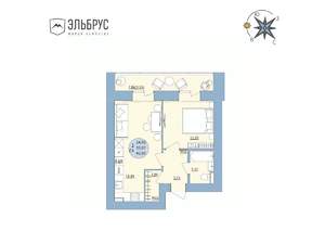 2-к квартира, вторичка, 43м2, 13/20 этаж