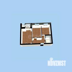 2-к квартира, вторичка, 52м2, 3/6 этаж