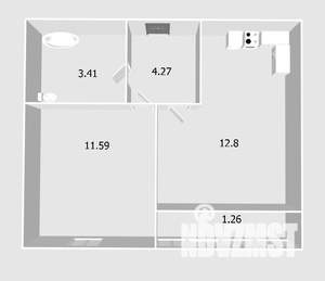 1-к квартира, вторичка, 33м2, 8/25 этаж