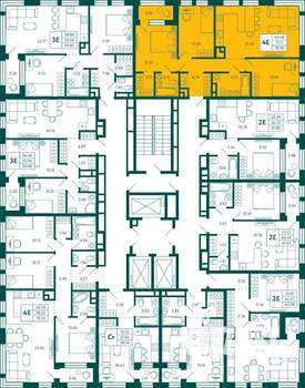 3-к квартира, строящийся дом, 78м2, 19/29 этаж