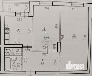 2-к квартира, вторичка, 58м2, 1/10 этаж