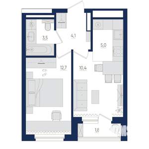 2-к квартира, вторичка, 36м2, 20/22 этаж