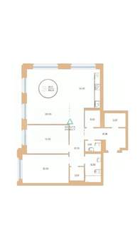 3-к квартира, вторичка, 106м2, 4/14 этаж
