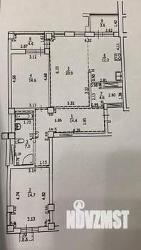 3-к квартира, вторичка, 93м2, 3/12 этаж
