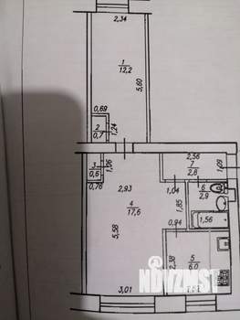 2-к квартира, вторичка, 43м2, 2/5 этаж
