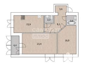 3-к квартира, вторичка, 72м2, 7/12 этаж