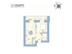 2-к квартира, вторичка, 43м2, 15/20 этаж