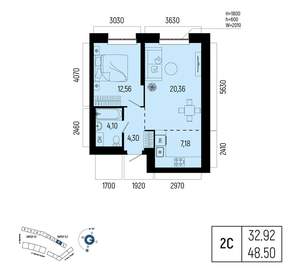 2-к квартира, вторичка, 49м2, 14/25 этаж