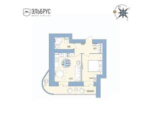 2-к квартира, вторичка, 42м2, 16/20 этаж