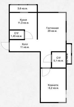 2-к квартира, вторичка, 81м2, 15/24 этаж