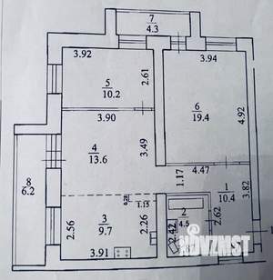 3-к квартира, вторичка, 81м2, 12/12 этаж