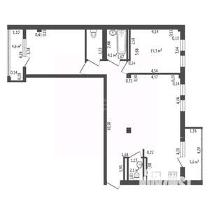 3-к квартира, вторичка, 105м2, 4/12 этаж