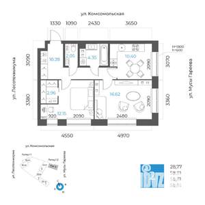 2-к квартира, вторичка, 59м2, 2/17 этаж