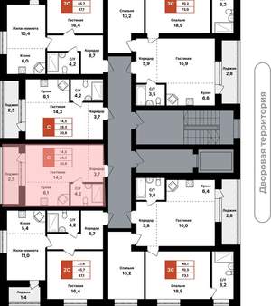 1-к квартира, вторичка, 31м2, 2/8 этаж