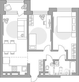 3-к квартира, строящийся дом, 65м2, 10/23 этаж