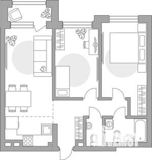 3-к квартира, вторичка, 65м2, 2/23 этаж