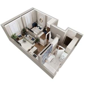 1-к квартира, вторичка, 47м2, 3/5 этаж