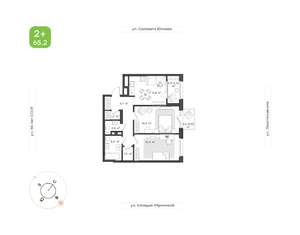 2-к квартира, вторичка, 65м2, 3/18 этаж
