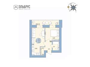 2-к квартира, вторичка, 43м2, 16/20 этаж