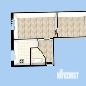 2-к квартира, вторичка, 44м2, 1/2 этаж