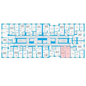 1-к квартира, вторичка, 42м2, 13/26 этаж