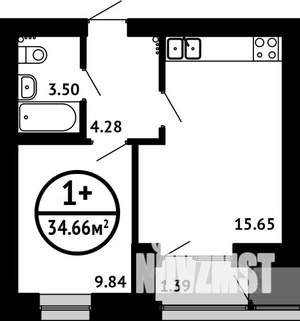 1-к квартира, вторичка, 35м2, 6/8 этаж