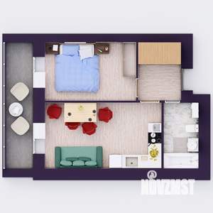 2-к квартира, вторичка, 41м2, 17/20 этаж