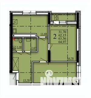 2-к квартира, вторичка, 64м2, 15/21 этаж