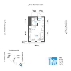 1-к квартира, вторичка, 25м2, 12/32 этаж