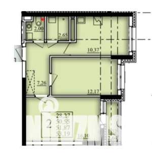 2-к квартира, строящийся дом, 52м2, 13/21 этаж