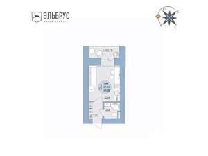Студия квартира, вторичка, 19м2, 2/20 этаж