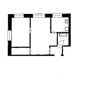 2-к квартира, вторичка, 42м2, 3/5 этаж