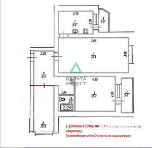 3-к квартира, вторичка, 88м2, 11/13 этаж