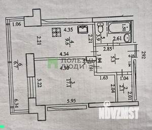 1-к квартира, вторичка, 45м2, 3/11 этаж
