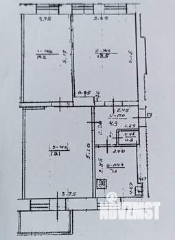 3-к квартира, вторичка, 65м2, 3/3 этаж