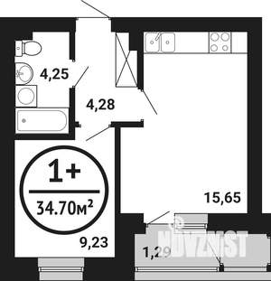 1-к квартира, вторичка, 35м2, 4/8 этаж