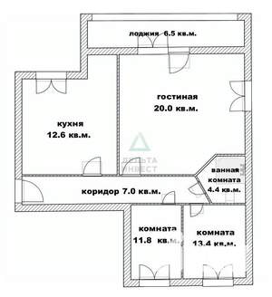 3-к квартира, вторичка, 76м2, 2/10 этаж