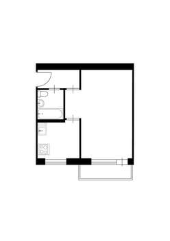 1-к квартира, вторичка, 31м2, 5/5 этаж