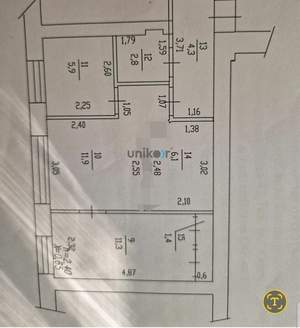 2-к квартира, вторичка, 44м2, 1/5 этаж