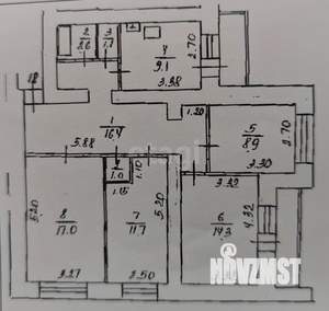4-к квартира, вторичка, 82м2, 5/15 этаж