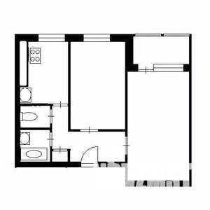 2-к квартира, вторичка, 44м2, 4/9 этаж