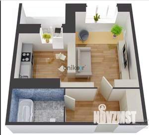 1-к квартира, сданный дом, 30м2, 5/25 этаж