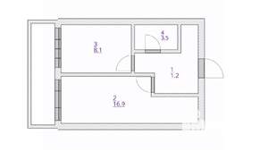 1-к квартира, вторичка, 36м2, 5/10 этаж